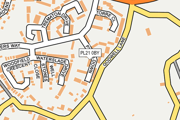 PL21 0BY map - OS OpenMap – Local (Ordnance Survey) PL21 0BY map - OS OpenMap – Local (Ordnance Survey)
