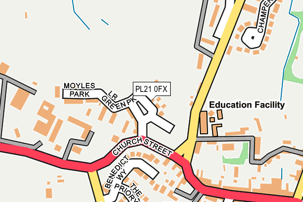 PL21 0FX map - OS OpenMap – Local (Ordnance Survey) PL21 0FX map - OS OpenMap – Local (Ordnance Survey)