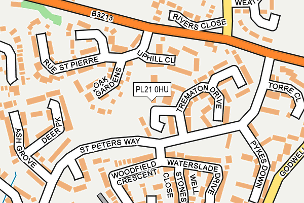 PL21 0HU map - OS OpenMap – Local (Ordnance Survey) PL21 0HU map - OS OpenMap – Local (Ordnance Survey)