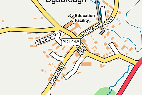 PL21 0NW map - OS OpenMap – Local (Ordnance Survey) PL21 0NW map - OS OpenMap – Local (Ordnance Survey)