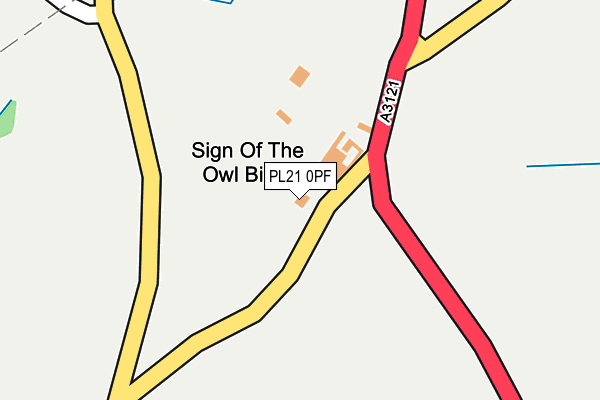 PL21 0PF map - OS OpenMap – Local (Ordnance Survey) PL21 0PF map - OS OpenMap – Local (Ordnance Survey)