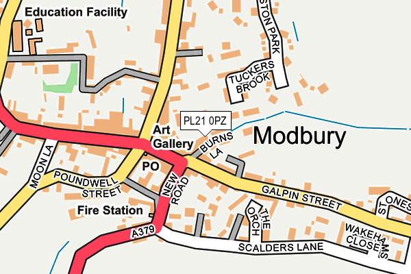 PL21 0PZ map - OS OpenMap – Local (Ordnance Survey)