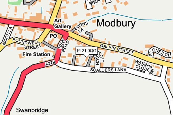 PL21 0QG map - OS OpenMap – Local (Ordnance Survey)