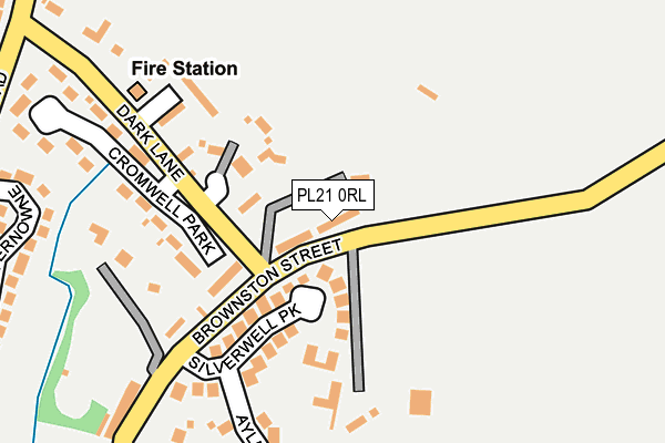 PL21 0RL map - OS OpenMap – Local (Ordnance Survey) PL21 0RL map - OS OpenMap – Local (Ordnance Survey)