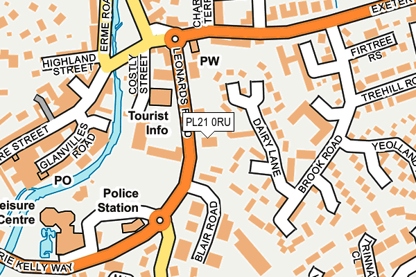 PL21 0RU map - OS OpenMap – Local (Ordnance Survey) PL21 0RU map - OS OpenMap – Local (Ordnance Survey)