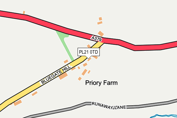 PL21 0TD map - OS OpenMap – Local (Ordnance Survey) PL21 0TD map - OS OpenMap – Local (Ordnance Survey)