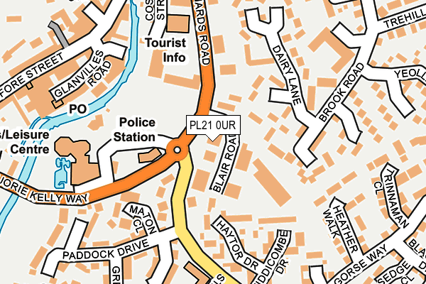 PL21 0UR map - OS OpenMap – Local (Ordnance Survey) PL21 0UR map - OS OpenMap – Local (Ordnance Survey)