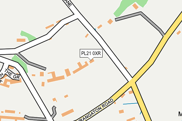 PL21 0XR map - OS OpenMap – Local (Ordnance Survey) PL21 0XR map - OS OpenMap – Local (Ordnance Survey)