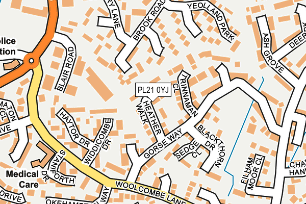 PL21 0YJ map - OS OpenMap – Local (Ordnance Survey) PL21 0YJ map - OS OpenMap – Local (Ordnance Survey)