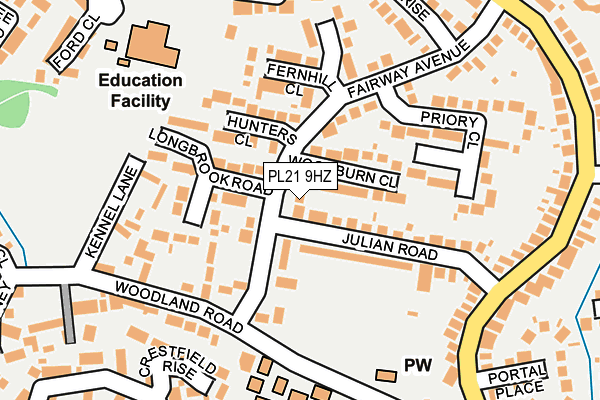 PL21 9HZ map - OS OpenMap – Local (Ordnance Survey) PL21 9HZ map - OS OpenMap – Local (Ordnance Survey)