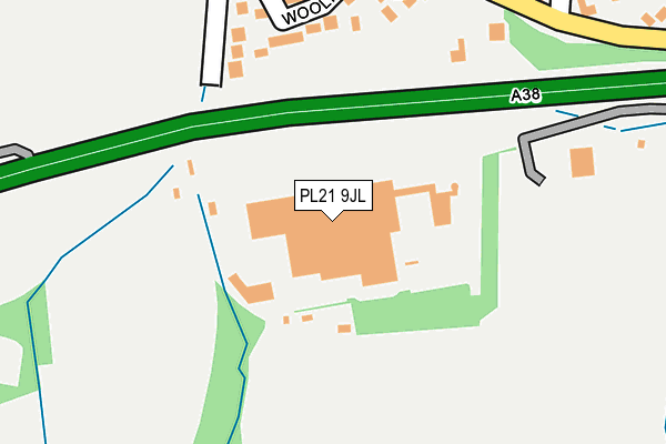 PL21 9JL map - OS OpenMap – Local (Ordnance Survey) PL21 9JL map - OS OpenMap – Local (Ordnance Survey)