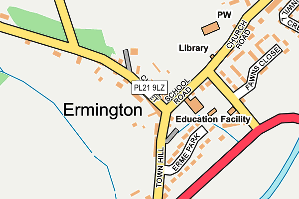 PL21 9LZ map - OS OpenMap – Local (Ordnance Survey) PL21 9LZ map - OS OpenMap – Local (Ordnance Survey)