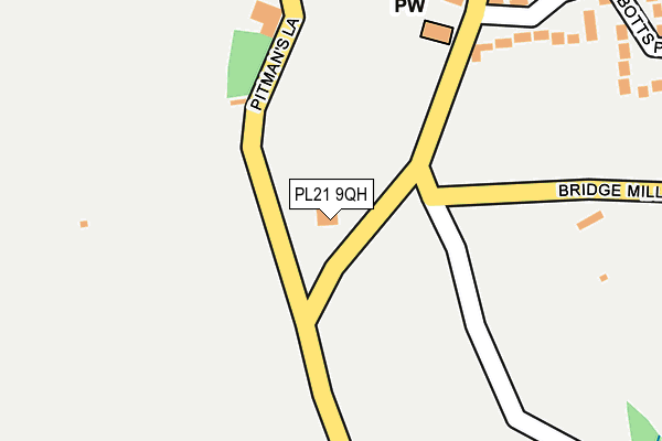 PL21 9QH map - OS OpenMap – Local (Ordnance Survey) PL21 9QH map - OS OpenMap – Local (Ordnance Survey)