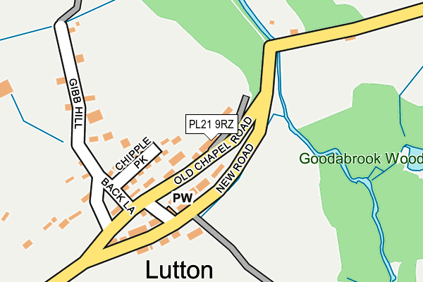 PL21 9RZ map - OS OpenMap – Local (Ordnance Survey) PL21 9RZ map - OS OpenMap – Local (Ordnance Survey)