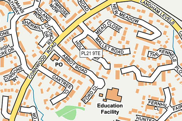 PL21 9TE map - OS OpenMap – Local (Ordnance Survey) PL21 9TE map - OS OpenMap – Local (Ordnance Survey)