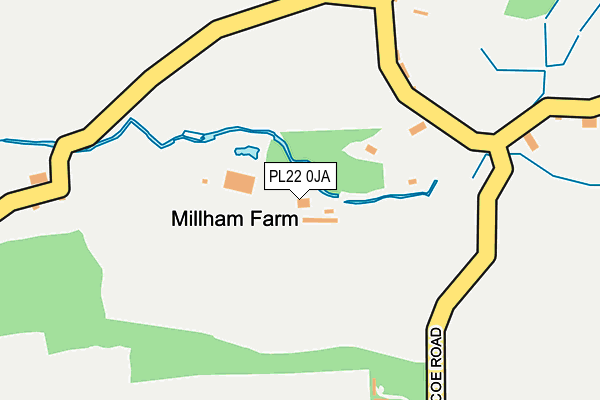 PL22 0JA map - OS OpenMap – Local (Ordnance Survey) PL22 0JA map - OS OpenMap – Local (Ordnance Survey)