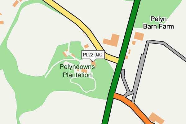 PL22 0JQ map - OS OpenMap – Local (Ordnance Survey) PL22 0JQ map - OS OpenMap – Local (Ordnance Survey)