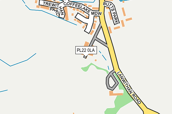 PL22 0LA map - OS OpenMap – Local (Ordnance Survey) PL22 0LA map - OS OpenMap – Local (Ordnance Survey)