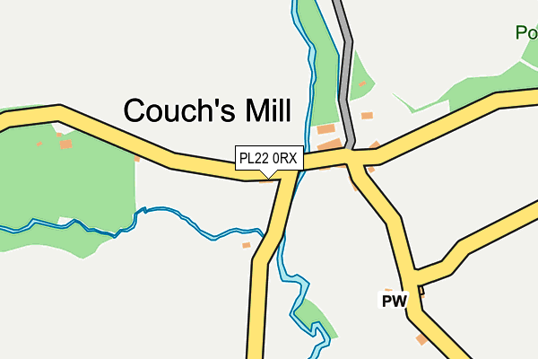 PL22 0RX map - OS OpenMap – Local (Ordnance Survey) PL22 0RX map - OS OpenMap – Local (Ordnance Survey)