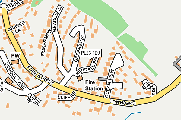PL23 1DJ map - OS OpenMap – Local (Ordnance Survey) PL23 1DJ map - OS OpenMap – Local (Ordnance Survey)