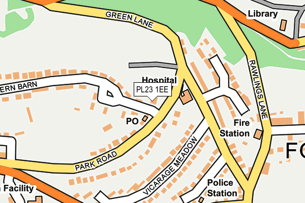 PL23 1EE map - OS OpenMap – Local (Ordnance Survey) PL23 1EE map - OS OpenMap – Local (Ordnance Survey)