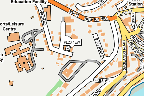 PL23 1EW map - OS OpenMap – Local (Ordnance Survey) PL23 1EW map - OS OpenMap – Local (Ordnance Survey)