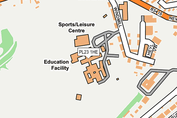 PL23 1HE map - OS OpenMap – Local (Ordnance Survey) PL23 1HE map - OS OpenMap – Local (Ordnance Survey)