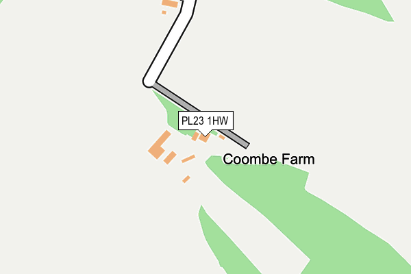 PL23 1HW map - OS OpenMap – Local (Ordnance Survey) PL23 1HW map - OS OpenMap – Local (Ordnance Survey)