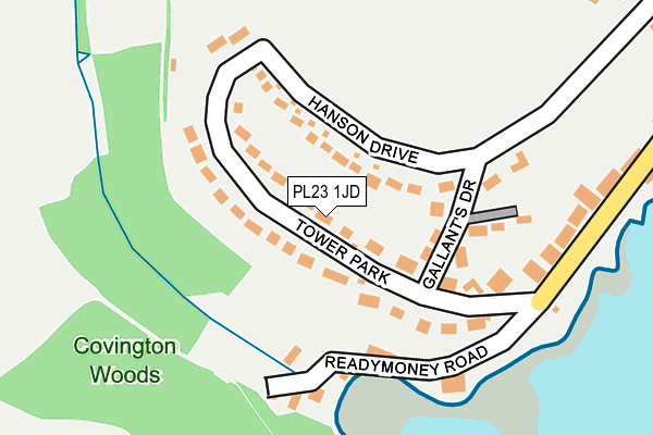 PL23 1JD map - OS OpenMap – Local (Ordnance Survey) PL23 1JD map - OS OpenMap – Local (Ordnance Survey)