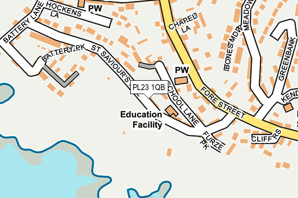 PL23 1QB map - OS OpenMap – Local (Ordnance Survey) PL23 1QB map - OS OpenMap – Local (Ordnance Survey)