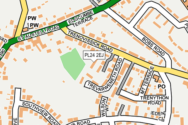 PL24 2EJ map - OS OpenMap – Local (Ordnance Survey) PL24 2EJ map - OS OpenMap – Local (Ordnance Survey)