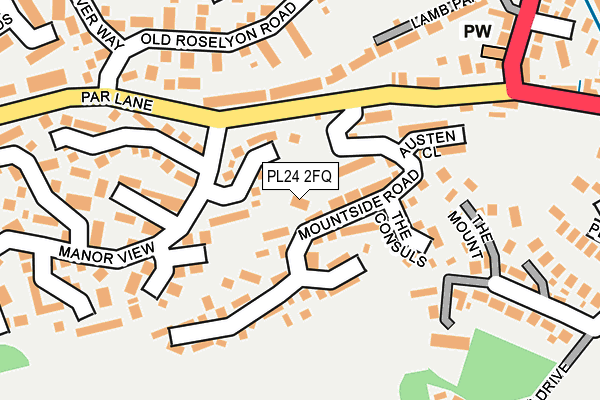 PL24 2FQ map - OS OpenMap – Local (Ordnance Survey) PL24 2FQ map - OS OpenMap – Local (Ordnance Survey)