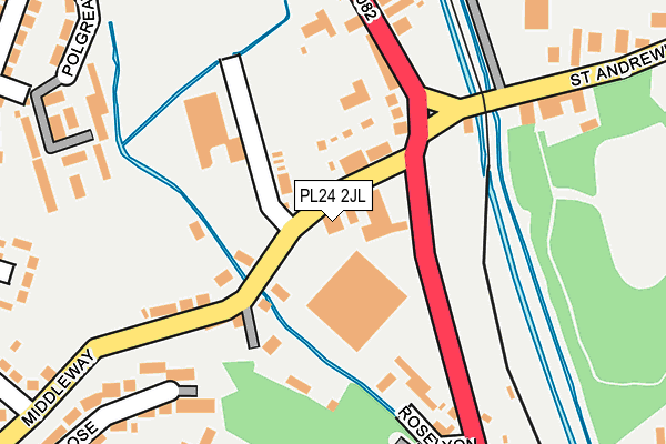 PL24 2JL map - OS OpenMap – Local (Ordnance Survey) PL24 2JL map - OS OpenMap – Local (Ordnance Survey)