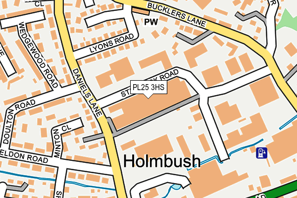 PL25 3HS map - OS OpenMap – Local (Ordnance Survey) PL25 3HS map - OS OpenMap – Local (Ordnance Survey)
