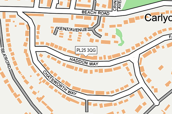 PL25 3QG map - OS OpenMap – Local (Ordnance Survey) PL25 3QG map - OS OpenMap – Local (Ordnance Survey)