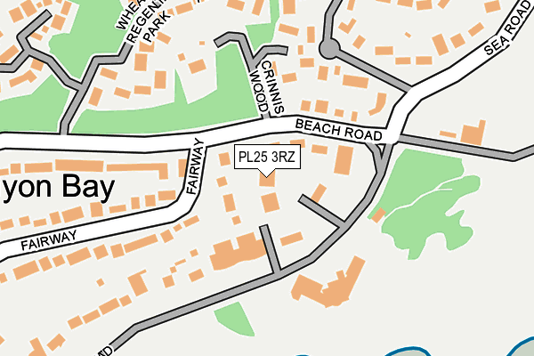 PL25 3RZ map - OS OpenMap – Local (Ordnance Survey) PL25 3RZ map - OS OpenMap – Local (Ordnance Survey)