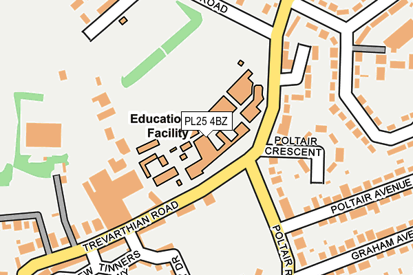 PL25 4BZ map - OS OpenMap – Local (Ordnance Survey) PL25 4BZ map - OS OpenMap – Local (Ordnance Survey)