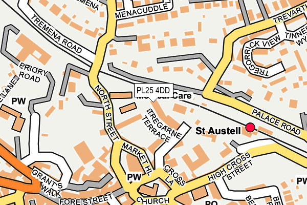 PL25 4DD map - OS OpenMap – Local (Ordnance Survey) PL25 4DD map - OS OpenMap – Local (Ordnance Survey)