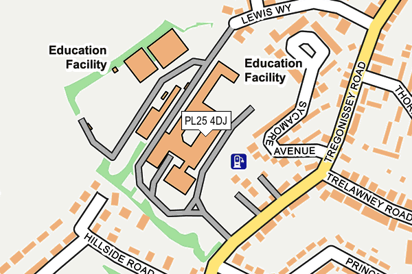 PL25 4DJ map - OS OpenMap – Local (Ordnance Survey) PL25 4DJ map - OS OpenMap – Local (Ordnance Survey)