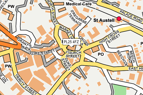 PL25 4FZ map - OS OpenMap – Local (Ordnance Survey) PL25 4FZ map - OS OpenMap – Local (Ordnance Survey)