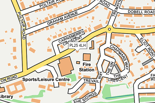 PL25 4LH map - OS OpenMap – Local (Ordnance Survey) PL25 4LH map - OS OpenMap – Local (Ordnance Survey)