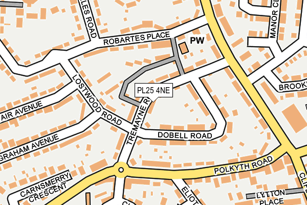 PL25 4NE map - OS OpenMap – Local (Ordnance Survey) PL25 4NE map - OS OpenMap – Local (Ordnance Survey)