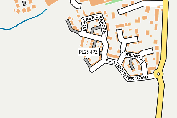 PL25 4PZ map - OS OpenMap – Local (Ordnance Survey) PL25 4PZ map - OS OpenMap – Local (Ordnance Survey)