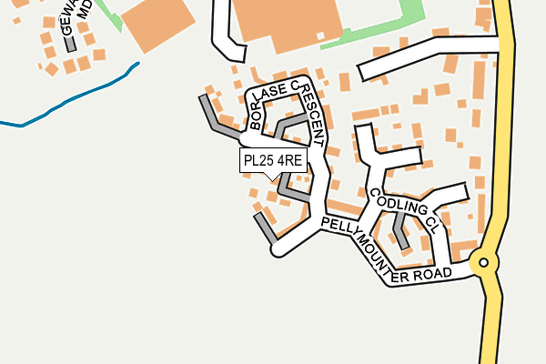 PL25 4RE map - OS OpenMap – Local (Ordnance Survey) PL25 4RE map - OS OpenMap – Local (Ordnance Survey)