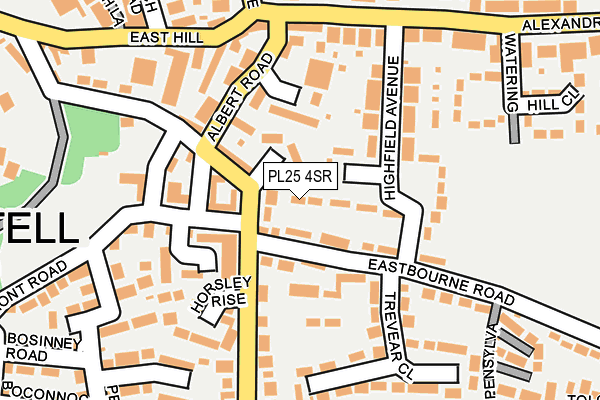 PL25 4SR map - OS OpenMap – Local (Ordnance Survey) PL25 4SR map - OS OpenMap – Local (Ordnance Survey)