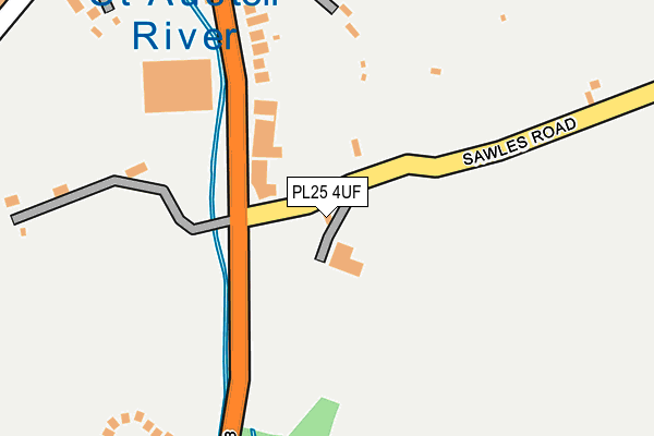 PL25 4UF map - OS OpenMap – Local (Ordnance Survey) PL25 4UF map - OS OpenMap – Local (Ordnance Survey)