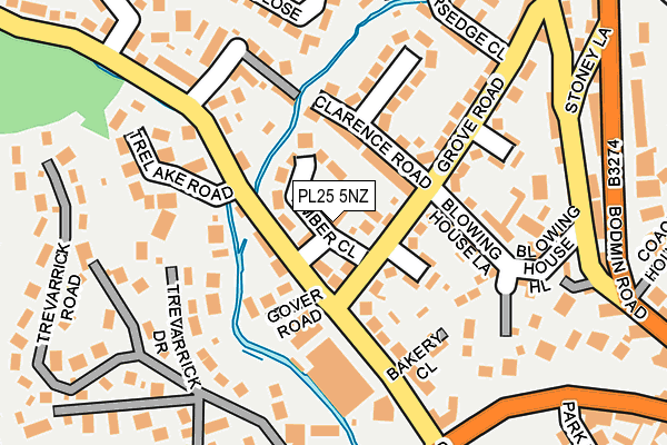 PL25 5NZ map - OS OpenMap – Local (Ordnance Survey) PL25 5NZ map - OS OpenMap – Local (Ordnance Survey)