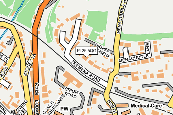 PL25 5QG map - OS OpenMap – Local (Ordnance Survey) PL25 5QG map - OS OpenMap – Local (Ordnance Survey)
