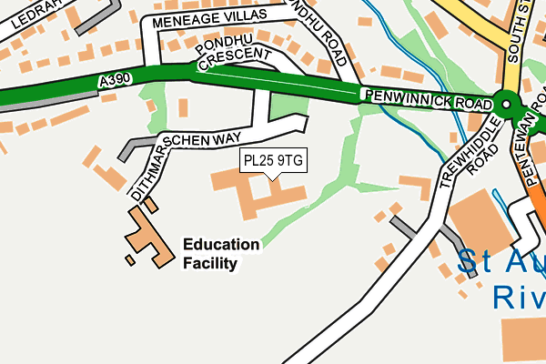 PL25 9TG map - OS OpenMap – Local (Ordnance Survey) PL25 9TG map - OS OpenMap – Local (Ordnance Survey)