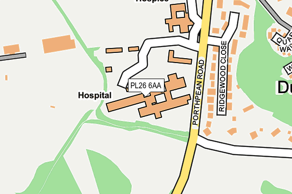 PL26 6AA map - OS OpenMap – Local (Ordnance Survey) PL26 6AA map - OS OpenMap – Local (Ordnance Survey)